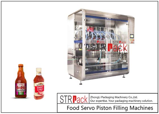 Automatische Chili Sauce Piston Filling Machine-PLC controleerde 12 Pijpen 250ML