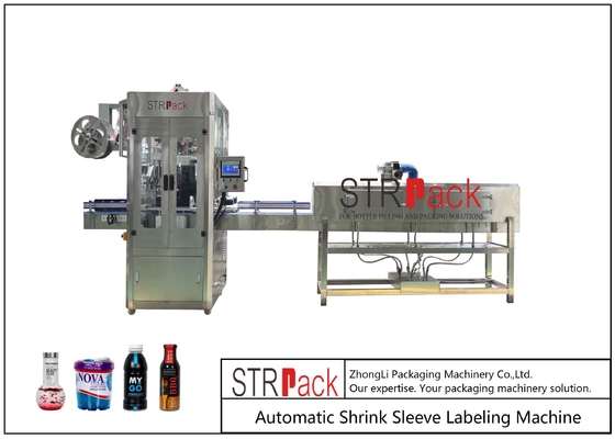 Hoge snelheid volautomatische krimpkous label applicator machine voor fles