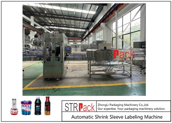 Hoge snelheid volautomatische krimpkous label applicator machine voor fles