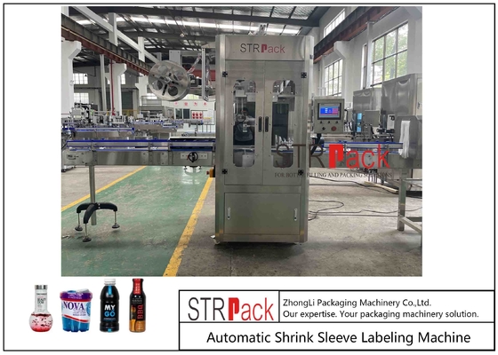 Hoge snelheid volautomatische krimpkous label applicator machine voor fles