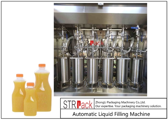 Aangepaste Multifunctionele Vloeibare het Vullen Machine voor Sap/de Lente/Deegtype met PLC Controle