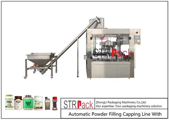 High Speed Auger Filler Pepper Cumin Curry Powder Bottle Rotary Filling Packing Machine