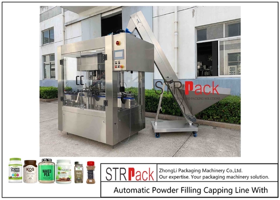 High Speed Auger Filler Pepper Cumin Curry Powder Bottle Rotary Filling Packing Machine