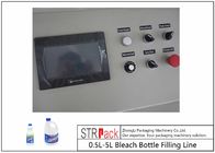 0.5L-5L anti Corrosieve het Flessenvullenlijn van het Duikbleekmiddel met het Afdekken van Machine Etiketteringsmachine voor de Verpakking van de Bleekmiddelfles