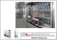 Vloeibare Flessenvullenlijn met Fles het Afdekken Machine en Dubbele Zij Etiketteringsmachine